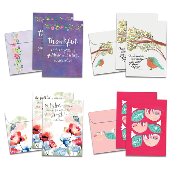 Tree-Free Greetings Just Because Greeting Card 8 Pack, 100% Recycled Paper, 5x7, Caregiver Gratitude (GA53670)