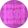 thumbnail image 1 of Ahgly Company Indoor Round Oriental Pink Industrial Area Rugs, 5' Round, 1 of 4