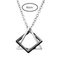 thumbnail image 6 of SmartBy Sweater Chain Geometric Pendants Electroplating Anti-rust Fade-resistant Neck Decoration Accessory Stacking Square Triangle Pendant Necklace Clothing Accessory, 6 of 8