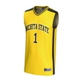 thumbnail image 2 of Unisex GameDay Greats #1 Yellow Wichita State Shockers Lightweight Basketball Fashion Jersey, 2 of 4