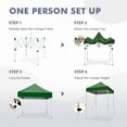 thumbnail image 6 of INTER HUT 5x5 Outdoor Pop up Canopy Gazebo, Instant Easy Set up Outdoor Canopy Commercial Fair Shelter, Green, 6 of 9