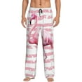 thumbnail image 2 of Lsque Flamingo Print Men's Pajama Pants, Lounge Pant - Comfortable Home Wear,Elastic Waistband, Stylish Design-Small, 2 of 9