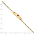 thumbnail image 3 of 14K Yellow Gold bracelet Medical Figaro Alert Red 7 in 7.5 mm 2.5, 3 of 3