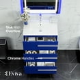thumbnail image 4 of Eviva Deluxe 32"W x 18"D Blue Freestanding Bathroom Vanity with White Porcelain Integrated Sink, 4 of 7