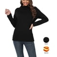 thumbnail image 3 of Asklazy Women's Turtleneck Sweater Long Sleeve Cozy Warm Casual Lightweight Soft Pullover Jumper Tops,US Size,Black,M, 3 of 9