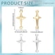 thumbnail image 4 of 50 dijes de estrella de latón de 1/2 pulgada, colgantes metálicos con eslabones de estrella del norte y agujeros dobles, dijes espaciadores para joyería., 4 of 5