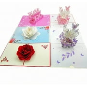 5-Pack Butterflies and Flowers Pop Up Cards Greeting Thank You Cards Assortment for Every Occasion Congratulation