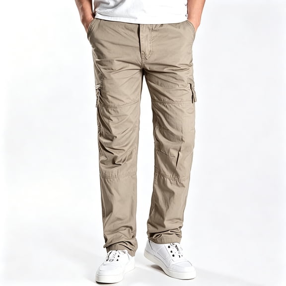Men Tapered Utility Cargo Pants Stretch Breathable Ripstop 6 Pocket All Terrain Pants S-XL