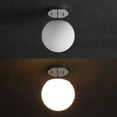 thumbnail image 6 of JONATHAN Y Marcel Bistro 7.75" 1-Light Bohemian Farmhouse Iron/Frosted Glass LED Semi Flush Mount, Chrome/White, JYL7499D, 6 of 9