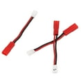 thumbnail image 1 of MX2.0 To JST Plug Converter, 3Pcs Safe Black Red 74mm Length RC JST Plug Adapter Flexible Reliable  For 1/24 RC Cars, 1 of 8