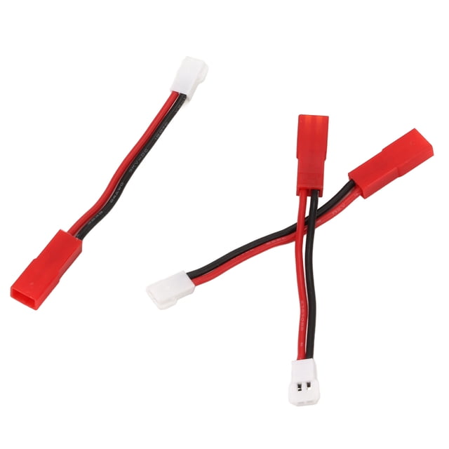 MX2.0 To JST Plug Converter, 3Pcs Safe Black Red 74mm Length RC JST Plug Adapter Flexible Reliable For 1/24 RC Cars