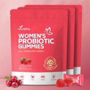 Women Probiotic Gummies, 3 In 1 Feminine Probiotics Cranberry, 5 Billion CFUs | Fiber | Feminine Balance Gummies for Healthy Odour, Digestive and Gut Health+Vitamin C for Immune Support - 60 Gummies