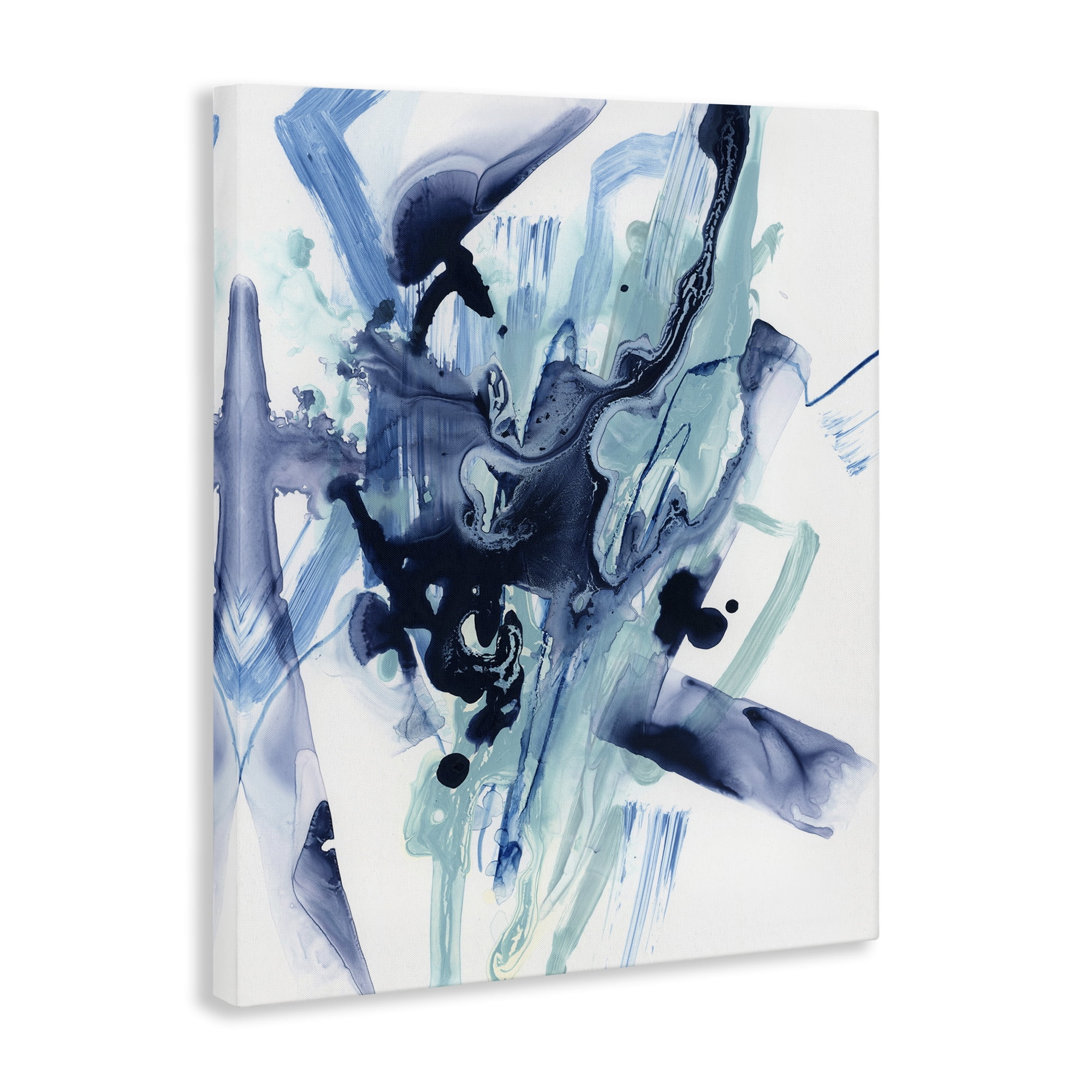 Stupell Industries Fluid Chaotic Abstraction Abstract Painting Gallery Wrapped Canvas Art Print Wall Art, 30 x 40