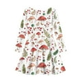 thumbnail image 5 of DISNIMO Mushroom Print Dress Girl Dress Girls Casual Dress Kids Dress Kid Girl 15-16 Long Sleeve Beach Dress Girls Midi Winter Dresses Kids Twirl Dress Girls Swing Dresses Soft Skater Dress Teens, 5 of 6