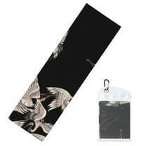 Vsdgher Japanese White Crane Cooling Towel (40"x12"), Soft Breathable Chilly Towel, Ice Towel, Microfiber Towel for Sport, Workout & More Activities