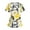 Yellow, variant on Scrub Tops Women Print Breathable Printed V-Neck Plus Size T-Shirts Short Sleeve Professionals Soft Stretch Scrub Tops with Pockets white X-Large