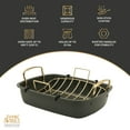 thumbnail image 5 of Thyme & Table 2-Piece Roaster with Rack - Green, 5 of 11