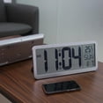 thumbnail image 3 of Rectangular Digital Wall Clock Battery Operated Electronic Alarm Clocks Large LCD Screen with Time,Date,Weekday,Temperature Display Wall Clock for Living Room Decor, 3 of 6