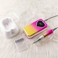 thumbnail image 3 of Electric Nail File Machine, Nail Drill Electric File 0-35000RPM Multifunctional Non Slip Grip Rechargeable  for Shops Gradient Gold,Gradient Blue,Gradient violet,Electroplated, 3 of 7