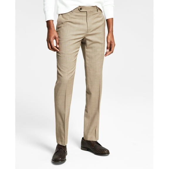 Tommy Hilfiger Mens Modern fit Dress Pants Pants 36 / 32 Beige Solid Stretch