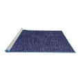 thumbnail image 2 of Ahgly Company Machine Washable Indoor Round Abstract Blue Modern Area Rugs, 8' Round, 2 of 4