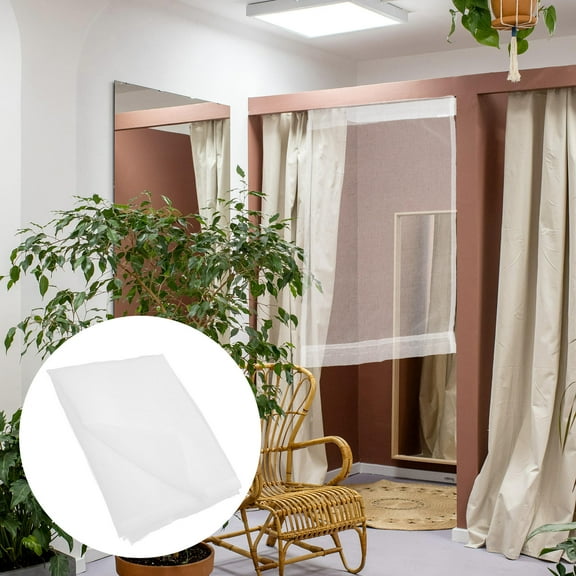 UPOUART 1Pack Sliding Closet Curtain in White Gauze for Home and Apartment 25*40In