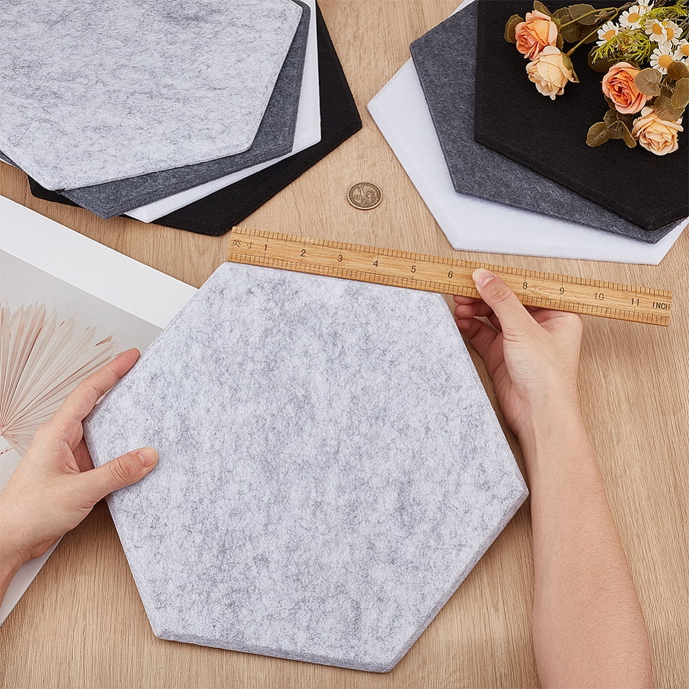 8 Pcs 4 Colors Felt Pin Board Notice Boards with 80 Thumbtacks 10.2x11.7inch Self Adhesive Felt Pin Board Bulletin Board Sound Absorbing