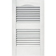 Builders Edge 14.5W in. Louvered Vinyl Shutters