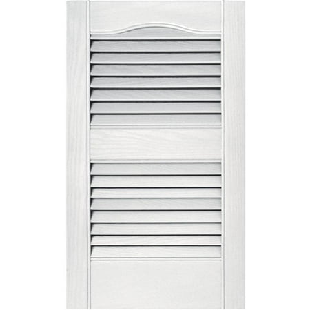 Builders Edge 14.5W in. Louvered Vinyl Shutters