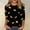 28# Black, variant on Women's Halloween Long Sleeve Crew Neck Top Print Casual Pullover Blouse Dark Blue 4XL