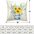 thumbnail image 3 of Spring Yellow Sunflower Pillow Covers 20 x 20 Set of 2 Flower Pillows Covers Kettle Spring Summer Butterfly Pillowcases Farmhouse Decor Cotton Blend for Indoor Living Room, 3 of 6