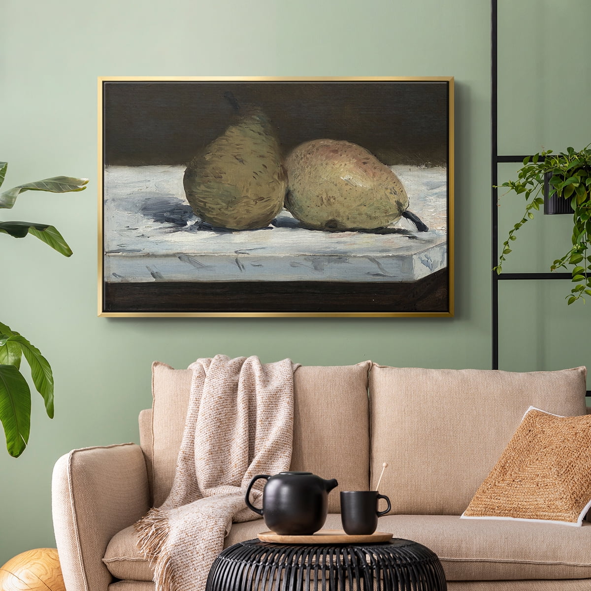 Vintage Botanical Print-VIII By Wexford Home Framed in Gold Wood Gallery Wrapped Canvas 27 in. x 41 in.