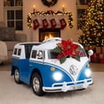 thumbnail image 4 of Costway Licensed Volkswagen Ride-on Bus with Cup Holder, LED Headlights, Music & Horn Blue, 4 of 10