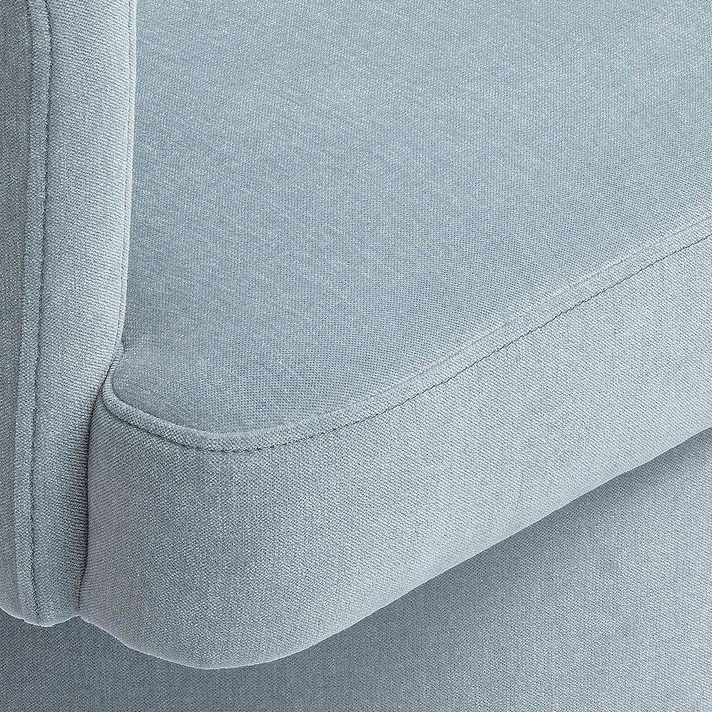 TOV Furniture Kristen Faded Blue Upcycled Chenille Rolling Desk Chair