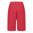thumbnail image 5 of Zylarhe Women's Pants Women's Casual Pants Stretchy Comfortable Elastic Waist Soft Fabric Loose Fit Trendy Large Pocket Capris for Everyday Wear, 5 of 6