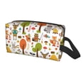 thumbnail image 2 of Goofa Animals Forest Printed Toiletry Bag with Handle,Large Capacity Travel Makeup Cosmetic Bag for Women, Carry on Airport Airline Compliant Bag, 2 of 9