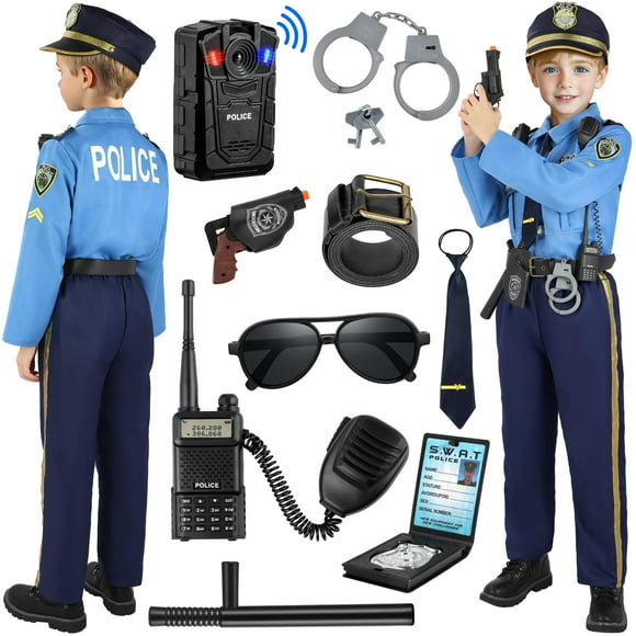 Disfraz de policía Lucio para niños de oficial de policía con accesorios