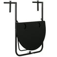 thumbnail image 3 of Indoor and Outdoor Rattan Decorative Plastic Foldable Balcony Table, Black, 3 of 8
