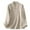 Beige, variant on Blouses for Women Long Sleeve Crossover V Neck Solid Color Pleated Button down Shirts Loose Fit Casual Tops(White,Medium)