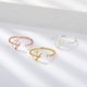 thumbnail image 4 of Anillo de acero inoxidable con letra inicial Simple para mujer, joyería de pareja, exquisito nombre apilable, regalo BFF para hermana, venta al por mayor, 4 of 4
