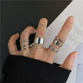 thumbnail image 1 of Silver Color Crystal Rings Set for Women, Cubic Zirconia Moon Arrow Flower Heart Finger Wedding Rings, Female Fashion Jewelry 18132, 1 of 6