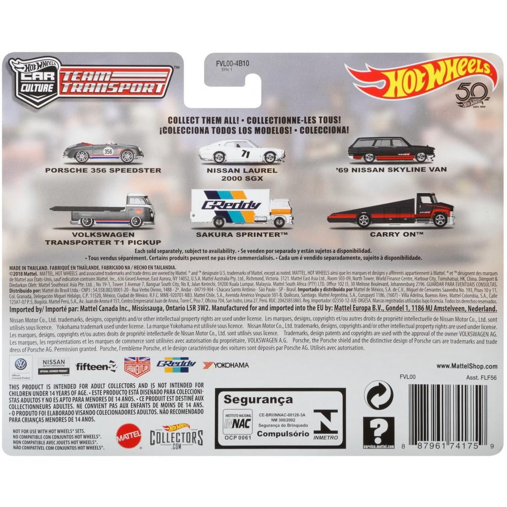 Hot Wheels '69 Nissan Skyline Van & Carry On Collector