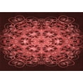 thumbnail image 1 of Ahgly Company Indoor Rectangle Patterned Grapefruit Red Area Rugs, 2' x 4', 1 of 6