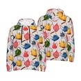 thumbnail image 6 of Bingfone Watercolor Teapots Men's Drawstring Hoodie Long Sleeve Pocket Sweatshirts-X-Large, 6 of 6