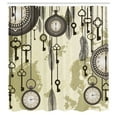 thumbnail image 3 of Ambesonne Tribal Shower Curtain, Green Old 20s Design, 69"Wx70"L, Green Grey Cream, 3 of 5