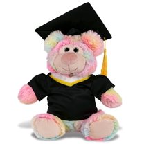 DolliBu Super Soft Rainbow Bear Graduation Plush Toy – Cute Plush Graduation Bear Stuffed Animal Dress Up in Black Graduation Gown and Cap with Tassel – Congratulatory Graduation Gift – 9 Inches