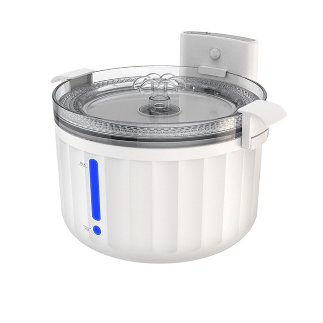 Greeniant Fuente de agua Suministros para mascotas Bebedero para gatos de 2L Sensor inalámbrico recargable Tazón para beber de operación simple Suministros para perros Gris Greeniant PT005024-03B