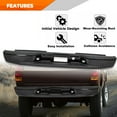 thumbnail image 3 of Complete Rear Step Bumper For 1999-2007 for Chevy for Silverado for GMC for Sierra 1500 Black, 3 of 4