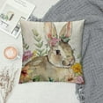 thumbnail image 2 of PHYHOO  Easter Floral Garland Bunny Throw Pillow Cover, Spring Rabbit Holiday Cushion Case Decoration for Sofa Couch, 2 of 5