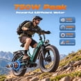 thumbnail image 2 of SAMEBIKE Electric Bike for Adults, 750W Peak Motor, 28 MPH, 48V 20Ah Removable Battery, 20"x4.0" Fat Tire E-Bike, Hydraulic Disc Brakes, 90-Mile PAS Range for Snow, Beach and Commuting, 2 of 9